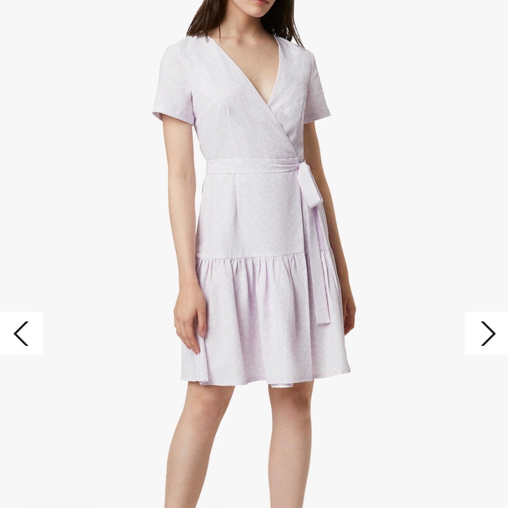 French Connection Wrap Lavender Mini Dress Size 2